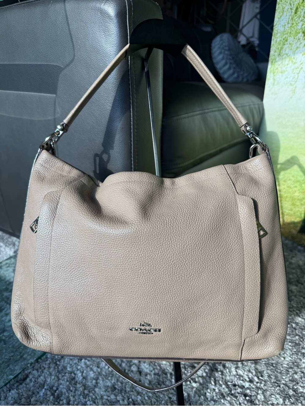 Coach Scout Hobo 24770 Pebbled Leather Convertible Shoulder Crossbody Bag